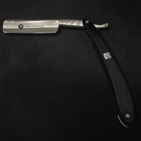 Saki Shears Premium Straight Razor for Men with Long Handle, Black