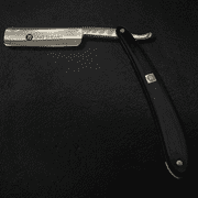 Saki Shears Premium Straight Razor for Men with Long Handle, Black
