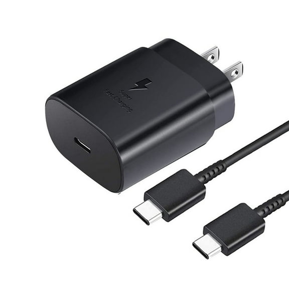 Sakiika 25W PD Fast Charger - Universal Type-C Wall Charger for Samsung Galaxy S23 / S23+ / S23 Ultra S23 S10 S10+ Plus Note 9 Note 8, Fast Charger Black