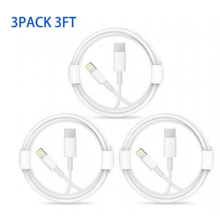 Sakiika 3-Pack 6 Ft White Cable Compatible with iPhone 14/14 Plus/14 Pro/14 Pro Max/13/13pro/12/12 Pro/12 Pro Max/11/iPad