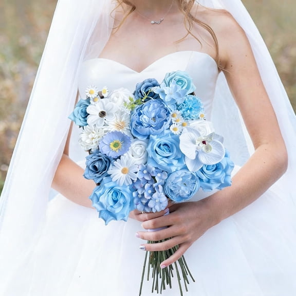 Sakiika Artificial flower combinations, DIY wedding bouquet combinations, table decorations, parties, bridal showers, baby parties, home decor artificial flower combinations