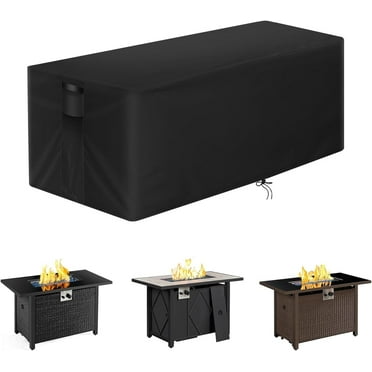Saking Rectangular Fire Pit Cover for 57 inch Propane Gas Fire Pit Table,Outdoor Waterproof Firepit Table Cover - 57 X 22 X 25 Inch