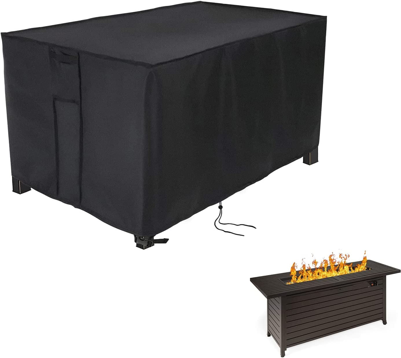 Saking Rectangular Fire Pit Cover for 57 inch Propane Gas Fire Pit