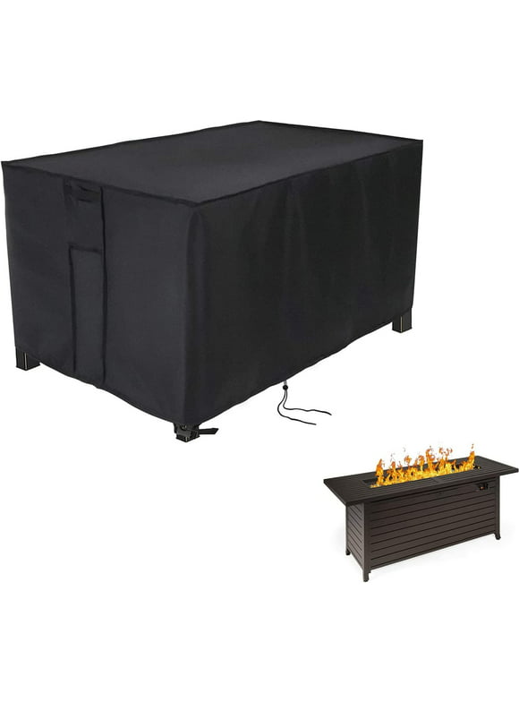 Saking Rectangular Fire Pit Cover for 57 inch Propane Gas Fire Pit Table,Outdoor Waterproof Firepit Table Cover - 57 X 22 X 25 Inch