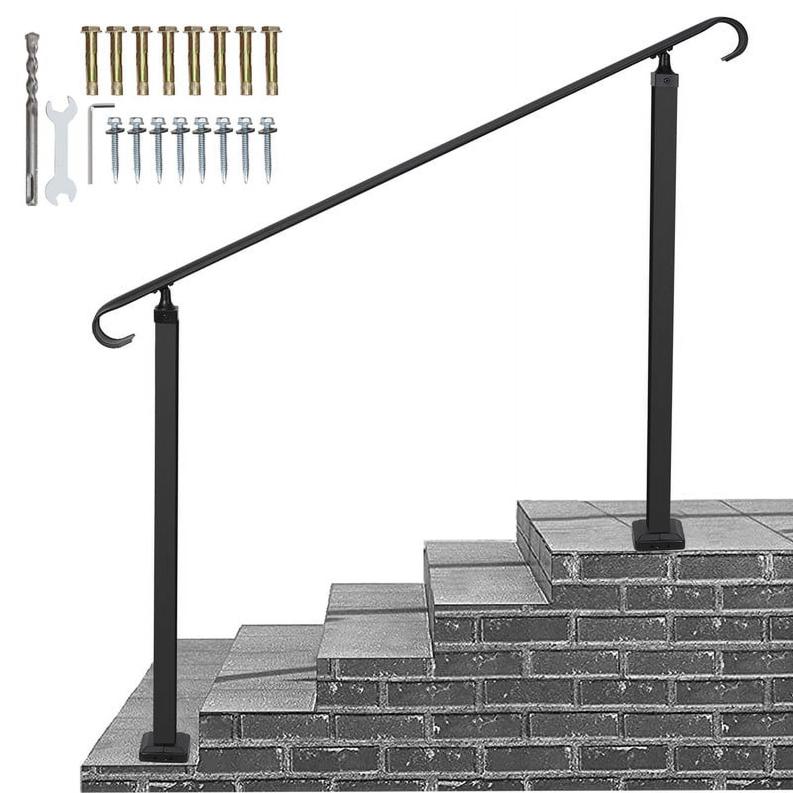 VEVOR Outdoor Stair Railing, Fits for 1-5 Steps Transitional