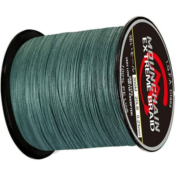 Sakiyrr 300-Yard 8 Strands Braided Fishing Line, 10 Lbs, Dark Green