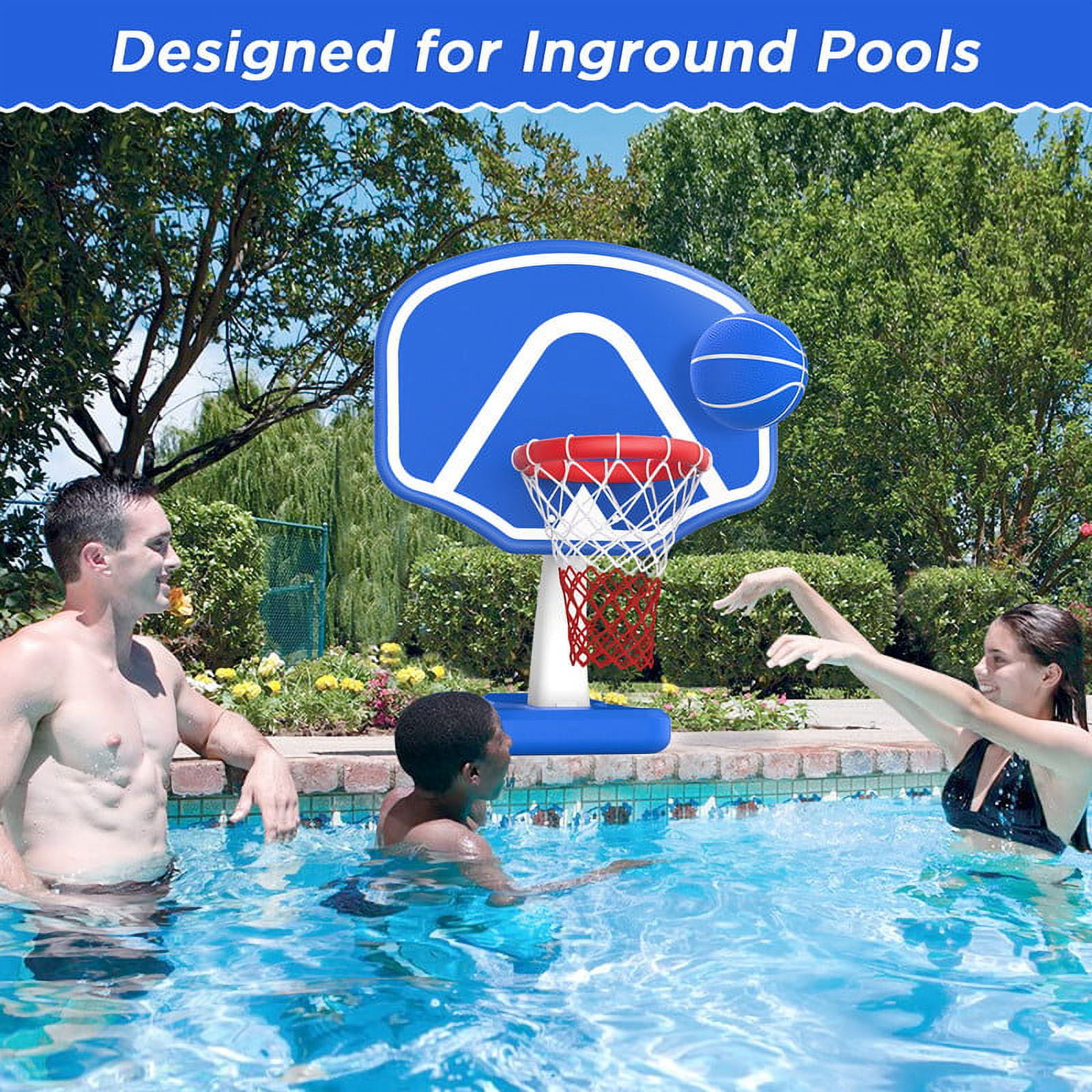 Sakiyrr Pool Basketball Hoop, Poolside Rebounder Basketball Net System
