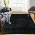thumbnail image 1 of Sakiyrr Shaggy Area Rug for Bedroom Living Room 5'x8', Non-slip Fluffy Floor Carpet, Black, 1 of 8