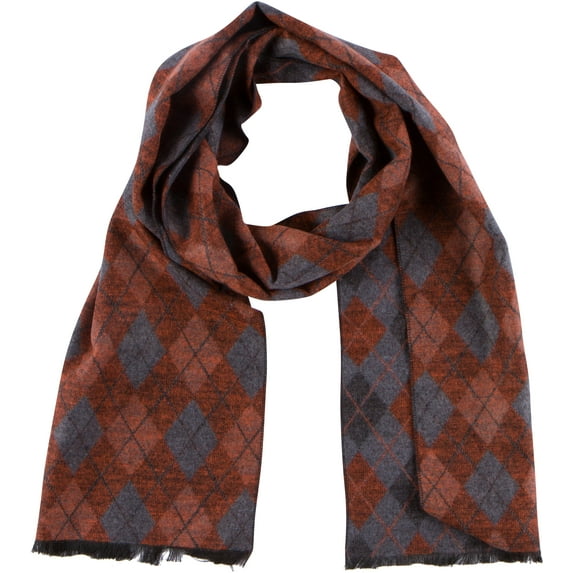 Sakkas Alvise Casual Variety Patterned Unisex Scarf Super Soft and Warm - YC16130-Burntorange - One Size Regular