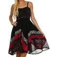 thumbnail image 1 of Sakkas Aphrodite Embroidered Batik Dress - Black / Pink - OS, 1 of 4