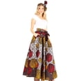 thumbnail image 1 of Sakkas Asma Convertible Traditional Wax Print Adjustable Strap Maxi Skirt | Dress - 86-Multi - One Size, 1 of 5