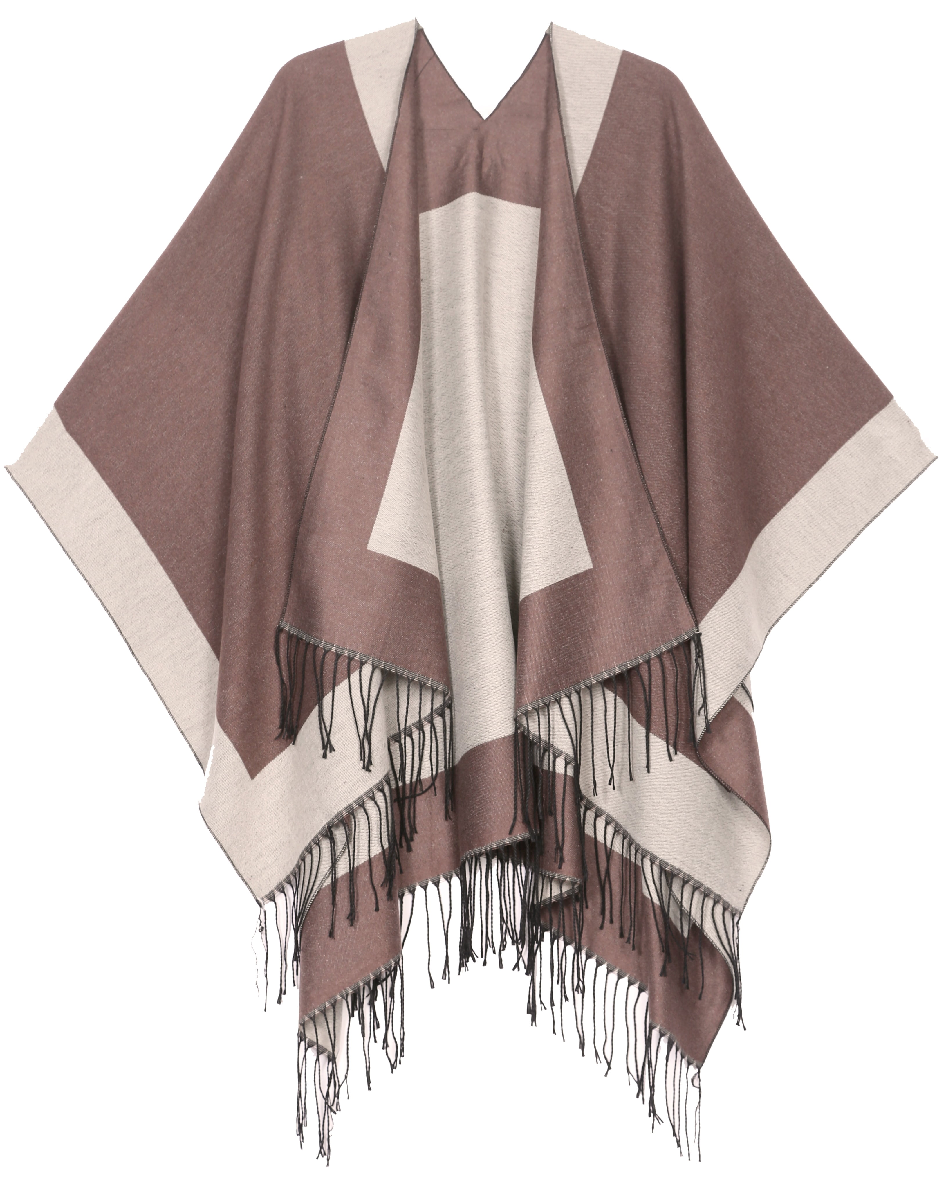 Poncho Cardigan Réversible Avi – Cape Châle à Franges Ultra Doux Pour Femme – Style Polyvalent Et Élégant Toutes Saisons
