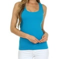 thumbnail image 1 of Sakkas Basics Ribbed Racerback Cami Tank Top - Marine Blue - One Size, 1 of 4