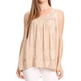 thumbnail image 1 of Sakkas Boho Love Sleeveless Blouse - Bittersweet - One Size, 1 of 6