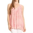 thumbnail image 1 of Sakkas Boho Love Sleeveless Blouse - Pink - One Size, 1 of 6