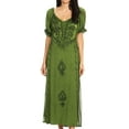 thumbnail image 1 of Sakkas Bridget Renaissance Dress - Green - 1X/2X, 1 of 5
