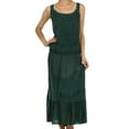 thumbnail image 1 of Sakkas Celestria Embroidered Rayon Dress - Forest Green - One Size, 1 of 4