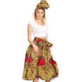 thumbnail image 1 of Sakkas Celine African Dutch Ankara Wax Print Full Circle Skirt - 25-Multi - One Size Regular, 1 of 5