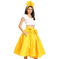 thumbnail image 1 of Sakkas Celine African Dutch Ankara Wax Print Full Circle Skirt - Yellow - One Size Regular, 1 of 5