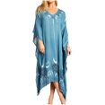 thumbnail image 1 of Sakkas Clementine Third Women's Tie Dye Caftan Dress/Cover Up Beach Kaftan Summer - 41-Teal - One Size, 1 of 5