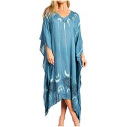 Sakkas Favi Womens Casual Long Maxi Dress Caftan Cover Up Loungewear in