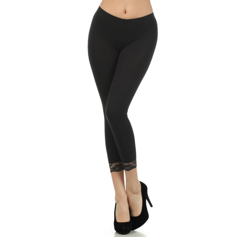 Capri leggings with lace trim online