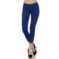 thumbnail image 1 of Sakkas Cotton Blend Lace Trim Stretch Capri Leggings - Made in USA - Royal Blue - Medium, 1 of 5