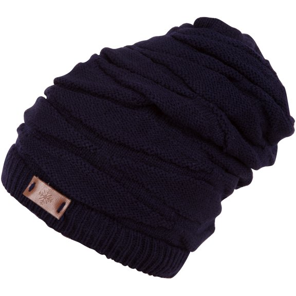 Sakkas Emerson 2-in-1 Knit Hat and Head Wrap - Navy - One Size