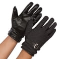 thumbnail image 1 of Sakkas Enes Warm Fleece Lined Driving Gloves Vegan Minimal Commute Casual - 17110-charcoal - L/XL, 1 of 1