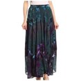 thumbnail image 1 of Sakkas Ester Womens Simple Boho Maxi Full circle Tie-dye Skirt with Elastic Waist - Gray - One Size, 1 of 5