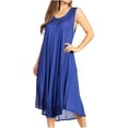 thumbnail image 1 of Sakkas Everyday Essentials Caftan Tank Dress / Cover Up - Blue / Black - One Size, 1 of 5