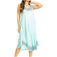 thumbnail image 1 of Sakkas Everyday Essentials Caftan Tank Dress / Cover Up - Mint / Black - One Size, 1 of 5