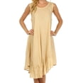 thumbnail image 1 of Sakkas Everyday Essentials Caftan Tank Dress / Cover Up - Sand - One Size, 1 of 5
