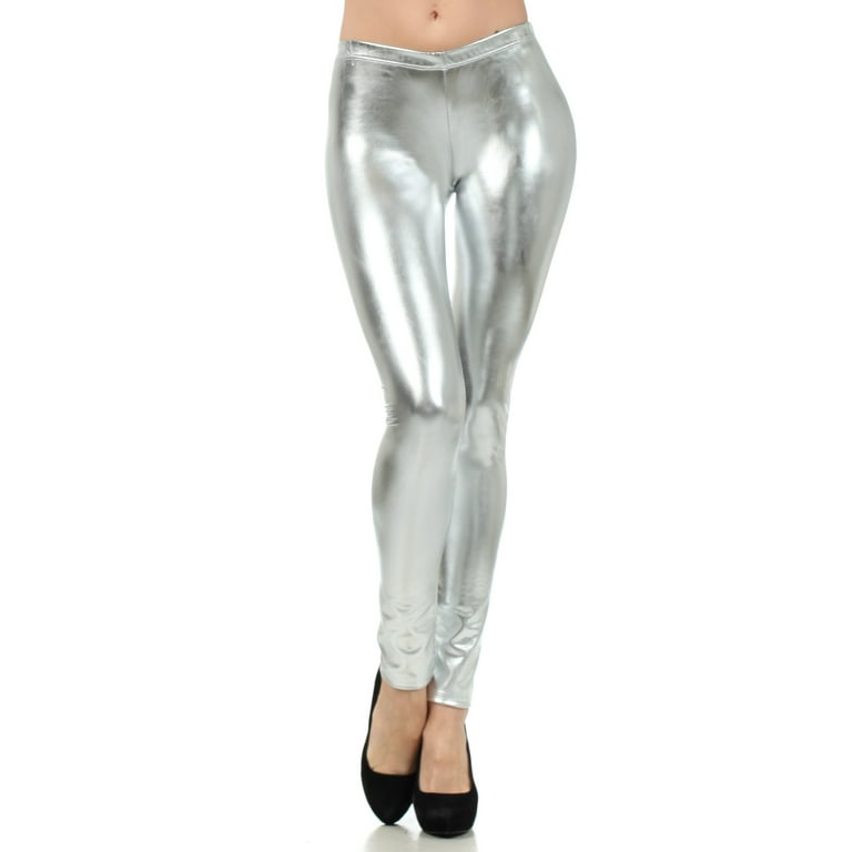 Stretch Is Comfort Girl's Metallic Mystique Leggings Shiny and Stretchy