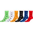thumbnail image 1 of Sakkas Girl's Creative Fun Cotton Blend Crew Socks Assorted Color 6-Pack - Skull - 6-8, 1 of 2