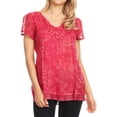 thumbnail image 1 of Sakkas Hope Embroidery And Seqiun Accents Summer Blouse - Pink - One Size Regular, 1 of 6