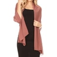 thumbnail image 1 of Sakkas Jona Women Soft Sheer Chiffon Bridal Wedding Evening Scarf Shawl Wrap Stole - Mauve - 8018, 1 of 5