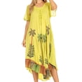 thumbnail image 1 of Sakkas Kai Palm Tree Caftan Tank Dress / Cover Up - Avocado - One Size Regular, 1 of 6