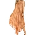 thumbnail image 1 of Sakkas Kara Long Draped Sleeveless Marbled Caftan Dress / Cover Up - Blush - One Size Regular, 1 of 5