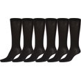thumbnail image 1 of Sakkas Ladies Cute Colorful Design or Solid Knee High Socks Assorted 6-Pack - Solid Black - 9-11, 1 of 2