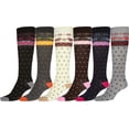 thumbnail image 1 of Sakkas Ladies Cute Colorful Design or Solid Knee High Socks Assorted 6-Pack - fairisle - 9-11, 1 of 2