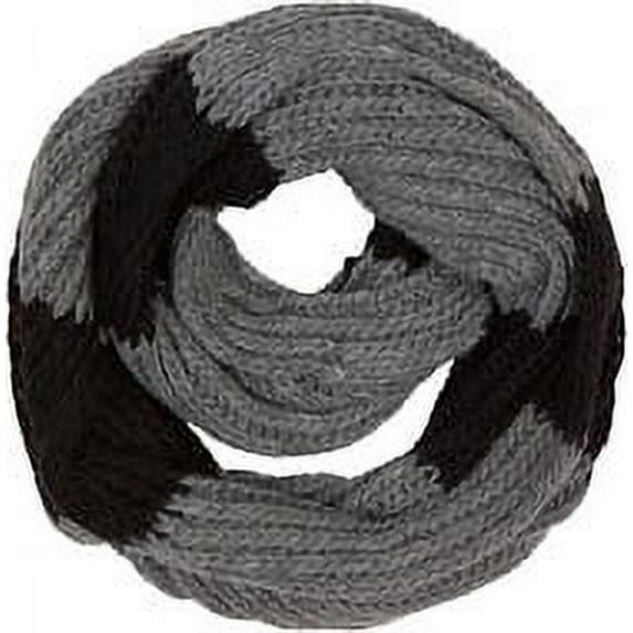Sakkas Life is Beautiful Knit Infinity Scarf - Color Block Black - One Size