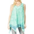 thumbnail image 1 of Sakkas Ligia Womne's Sleeveless Classic Casual Tank Top Loose Fit Summer Tie Dye - Mint - One Size, 1 of 5
