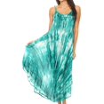 thumbnail image 1 of Sakkas Liz Women's Maxi Loose Sleeveless Summer Casual Tank Dress Cover-up Caftan - 19290-Green - One Size Regular, 1 of 5
