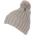 thumbnail image 1 of Sakkas Makena Unisex Pom Pom Solid Color Winter Beanie Cap - Grey - OS, 1 of 1