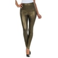 thumbnail image 1 of Sakkas Matte Liquid High Waist Stretch Leggings - Made in USA - Brown - 2X, 1 of 6