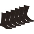 thumbnail image 1 of Sakkas Men's Cotton Blend Ribbed Dress Socks - Black 6-Pack, 1 of 3