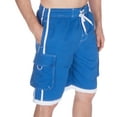 thumbnail image 1 of Sakkas Mens Contrast Stripes Skate Surf Board Short / Swim Trunks - Royal Blue - Large, 1 of 4