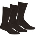 thumbnail image 1 of Sakkas Mens Cotton Blend Pattern And Ribbed Dress Socks Value - Black 3-Pack, 1 of 4