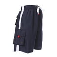 thumbnail image 1 of Sakkas Mens Solid Color with Contrast Stripes Skate Surf Board Short / Swim Trunks - Navy - 2XL, 1 of 2